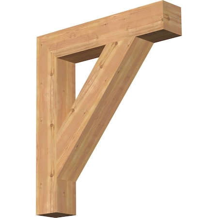 Traditional Block Smooth Bracket, Western Red Cedar, 5 1/2W X 32D X 36H